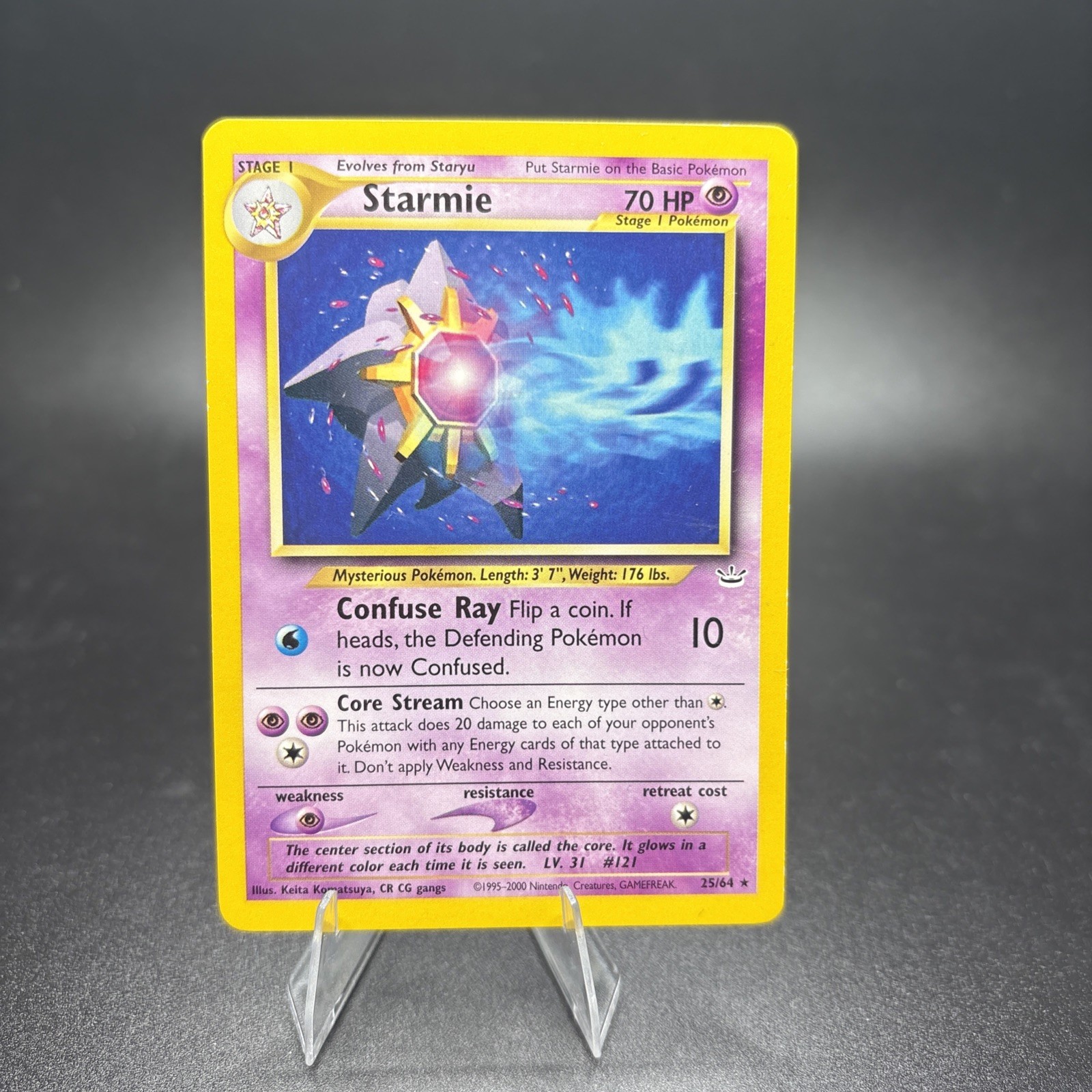 Starmie - 25/64 - Pokemon Neo Revelation Unlimited Rare Card WOTC NM -g