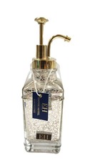 EMPIRE HOTEL GOLD BRASS PUMP STAINED MERCURY GLASS VINTAGE LOOK SOAP DISPENSER