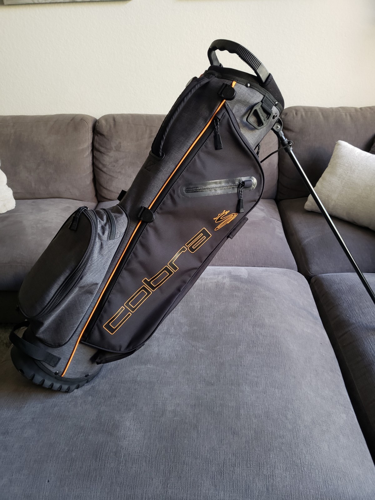 Ultralight Sunday Series Stand Bag Gray Black Orange - No St