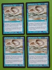 Magic the Gathering MTG Urza's Saga SANDBAR SERPENT X 4 LP/EX U 1998 Nice!