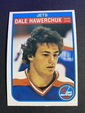 1982-83 OPC Hockey DALE HAWERCHUK Winnipeg Jets Rookie Card #380 (b)