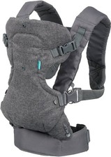 Infantino Flip Advanced 4-in-1 Convertible Baby Carrier Black Adjustable Ergonom