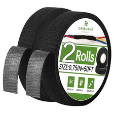 2 Rolls 50Ft Black Wire Harness Cloth Tape Noise Dampening Heat Resistant