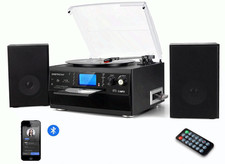 DIGITNOW Bluetooth Record Player Turntable CD Cassette MP3