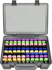 USB Memory Stick SD Card Storage Organizer - Holds 104 Thumb Drives (Gray)