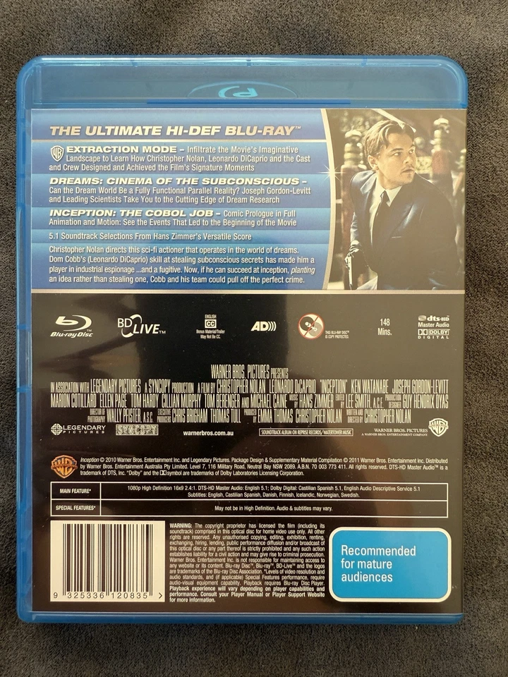 INCEPTION: 2 DISC SPECIAL EDITION (Blu-ray, 2010) BRAND NEW LEONARDO DICAPRIO - Image 2 of 4