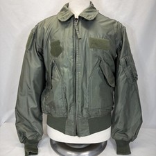 Vintage Military Flyers Jacket Mens Large Cold Weather CWU 45/P Captain Patch