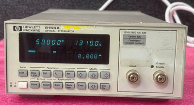 Agilent 8156A-101 Optical Attenuator 60 dB 0.001 dB Res 1200 1650 nm FC/PC