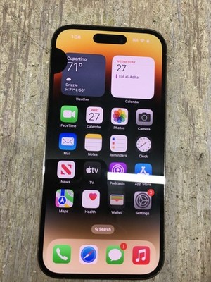 Unlocked Apple iPhone 14 Pro 128GB 94% battery black spot on screen MQ063LL/A
