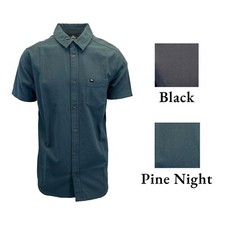 Rip Curl Men's Black  Pine Night Shirt Classic Surf Washed S/S S15 - S16 