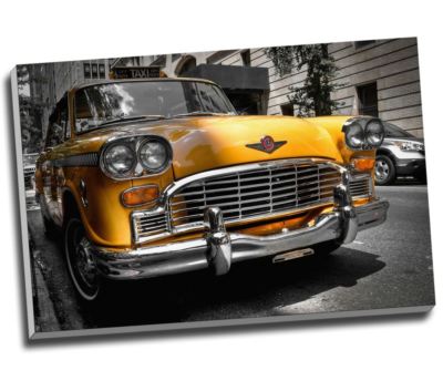 New York Yellow Taxi Cab Canvas Print Wall Art 30x20" A1 | eBay UK