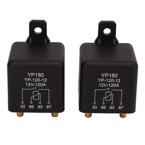 2 Sets 12V 120A Car Starter Relay 4 Pin High Current Relay Switch With
