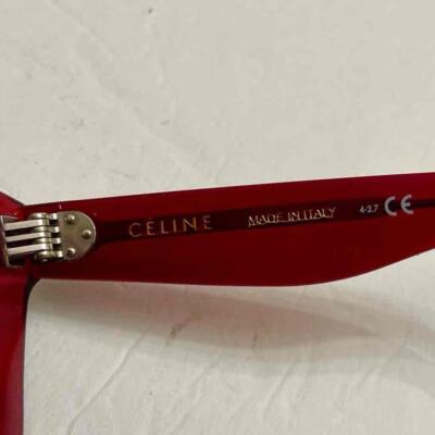 Celine, Italy Red Sunglasses 4.27 CE CL 400SF 66B 409#23 145-2 Celine, Italy Red Large Sunglasses CL 400SF 66B 49#23 145-2  main image 2