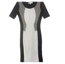 Amost Famous Midi Dress Black And White Small