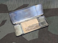 1910s 1920s German Med Waarenhaus Incomplete Smallpox Vaccine Set in Box Tin WWI