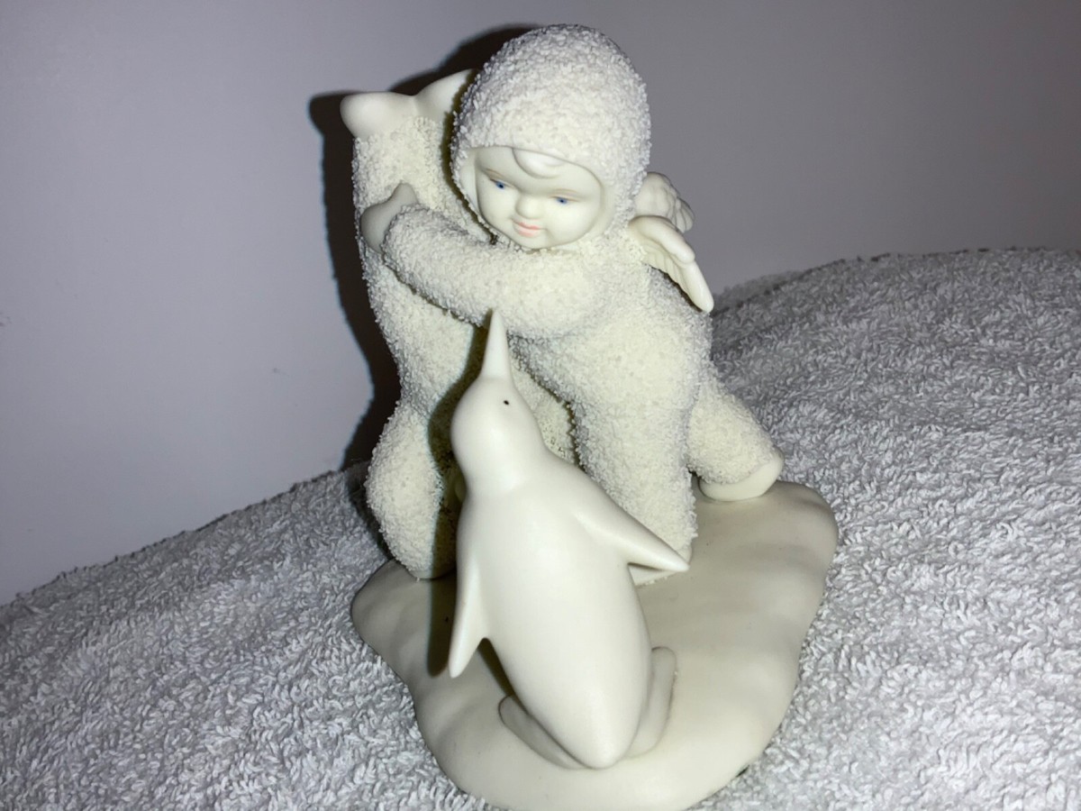 Dept. 56 Snowbabies - 2 Children with wings (1 standing upside