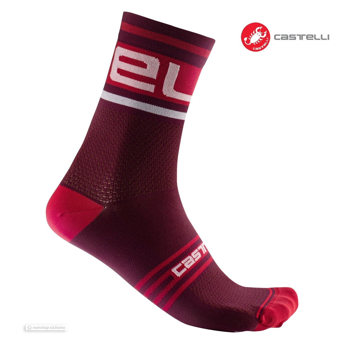 5 Paires De Chaussettes De Cyclisme Castelli - Modèles Quindici & Fuga, Taille S, Neuves Sous Emballage