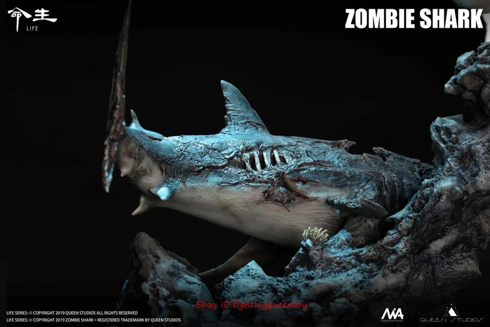 Queen Studios 1/10 Zombie Shark 26'' limited Resin Statue INSTOCK - Image 3 of 4