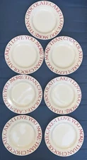 Set of 7 Emma Bridgewater I Love You Mire Than Chocolate Cake Plates