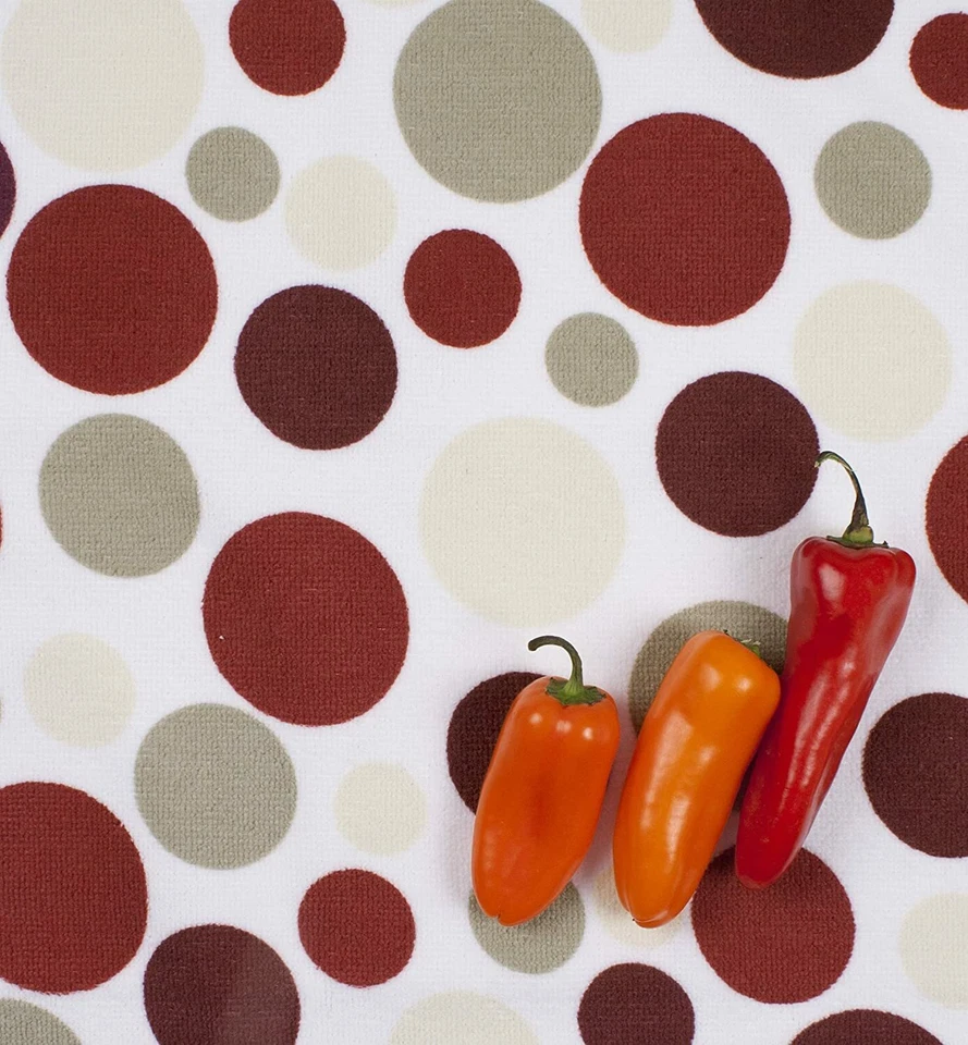 2 toallas de cocina Ritz de microfibra a lunares - color sin pelusa: carmesí 25x16 Foto 3 de 4