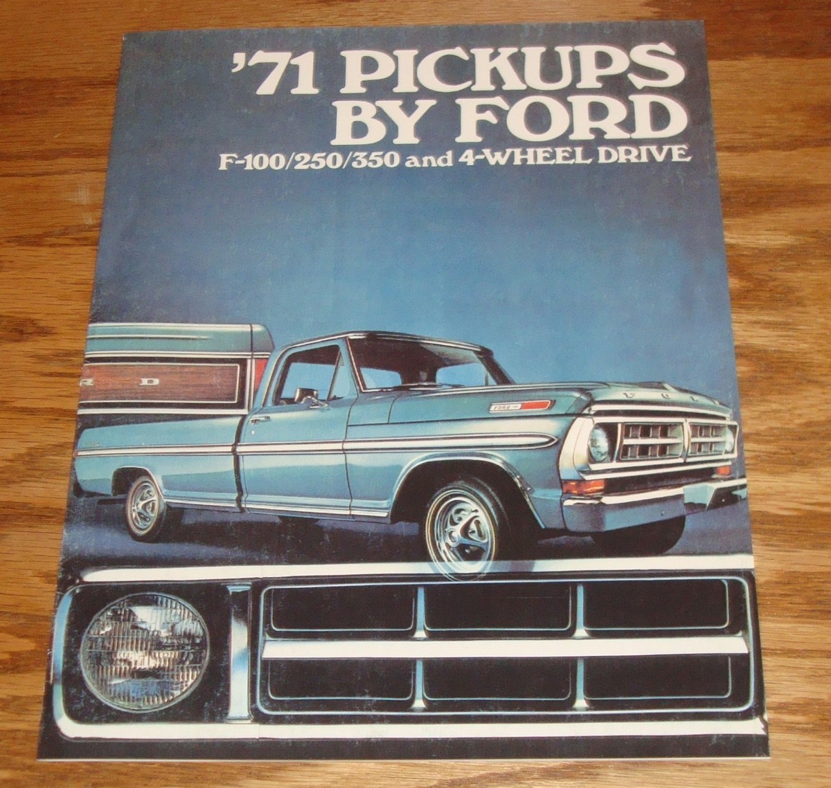 Original 1971 Ford Pickup Truck Sales Brochure 71 F-100 F-250 F