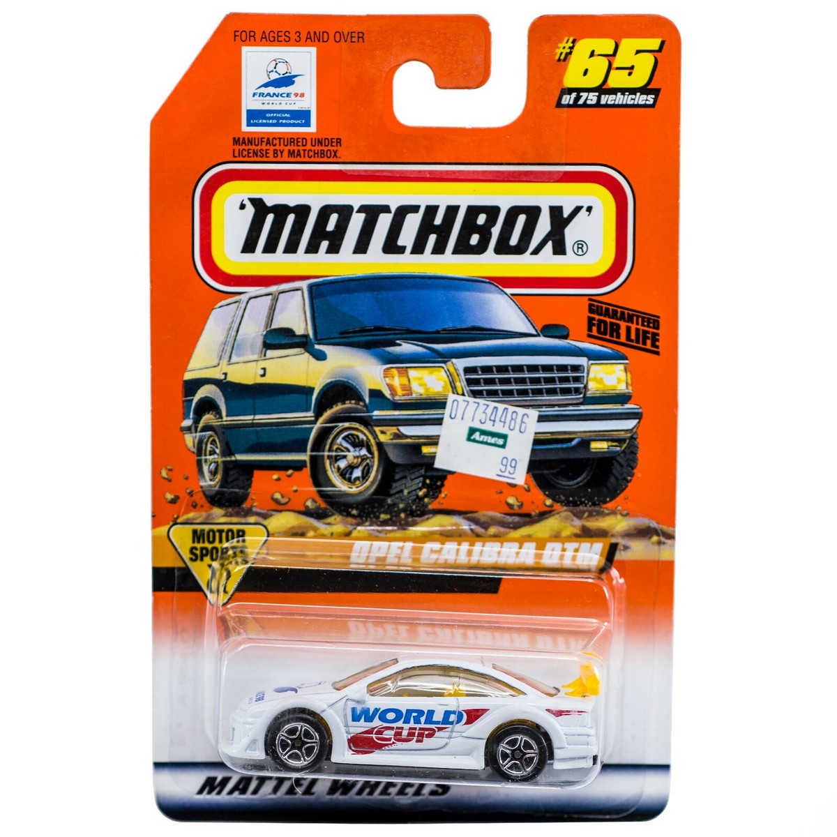 Matchbox #65 Opel Calibra DTM World Cup White 1:60 Motor Sports