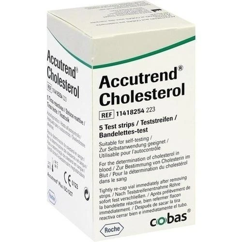 ACCUTREND Cholesterol Teststreifen 5St PZN: 1471641