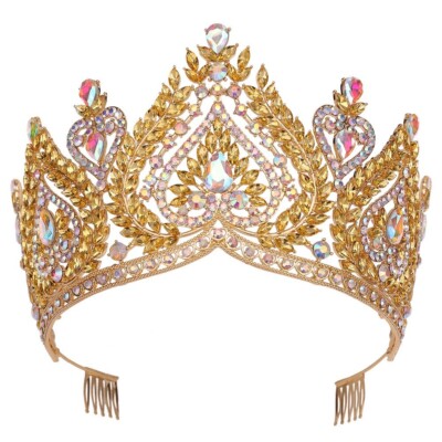 Queen of Spades, Gold Spade Crown, Champagne Crystal Crown  display picture 3