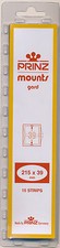 Prinz Scott Stamp Mount 39/215 mm - BLACK - Pack of 15 (39x215 39mm)  STRIP  929