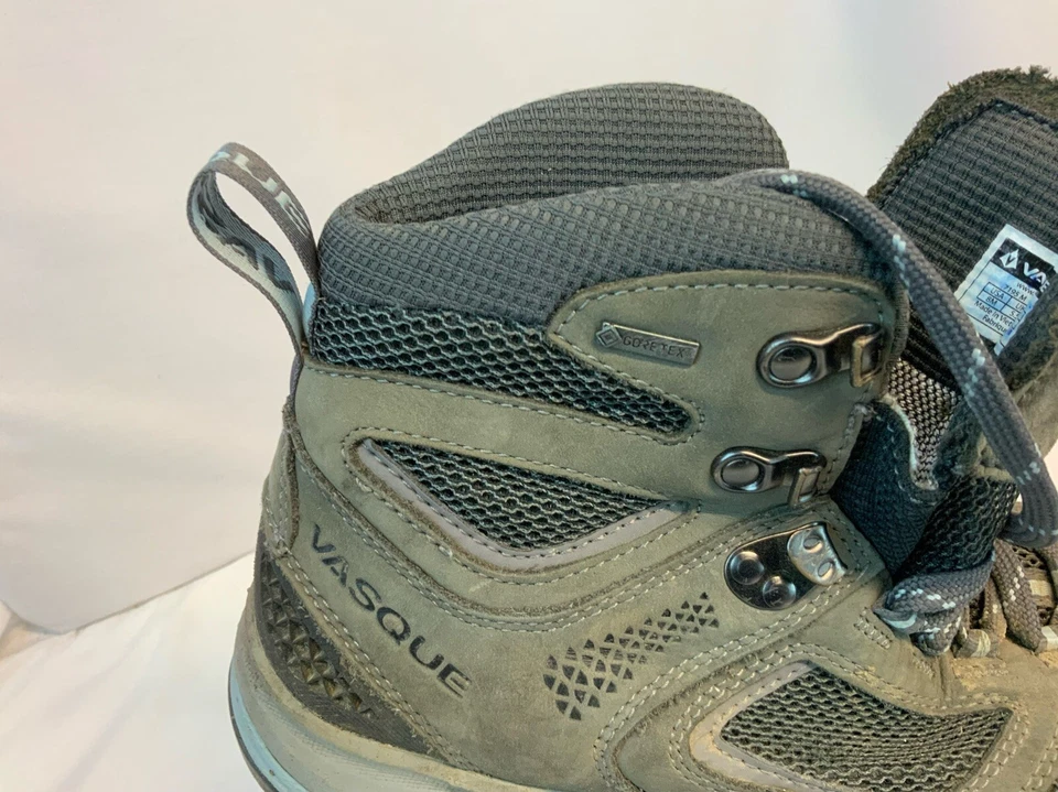 Botas de Senderismo Vasque Gore-Tex Talla 8 Gris Cuero Encaje Suela Vibram YGI H1S-116 Foto 4 de 4