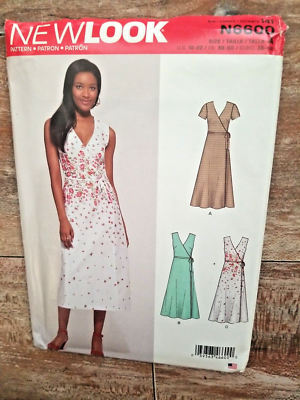 New Look Sewing Pattern 6600 Misses Wrap Dress V neck Sleeve - Main Image