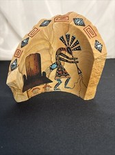 Vintage Rock Art Kokopelli Petroglyphs Figurine Sculpture Love Peace Friendship