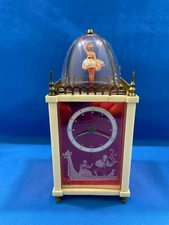 German STAIGER Ballerina Alarm Clock Thorens Music Box Mid Century Vintage Rare