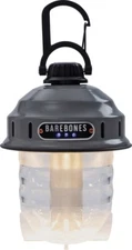 Barebones Living Beacon Hanging Lantern Slate Stamped Steel Rechargeable Battery