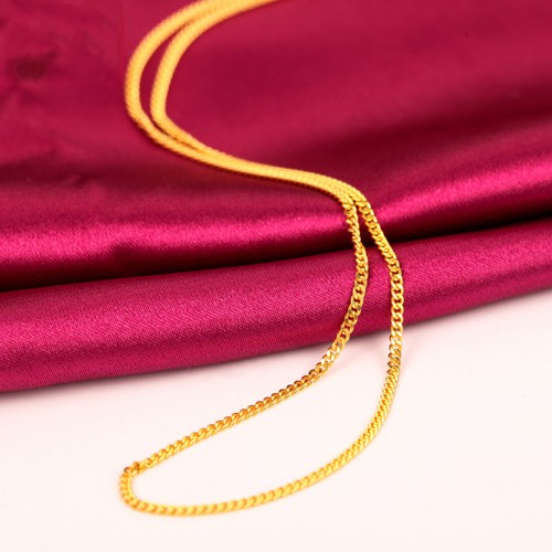 Pure Solid 999 24K Yellow Gold Chain 