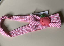 Gymboree Girls Preppy Peach Pink Striped Headband New with Tags