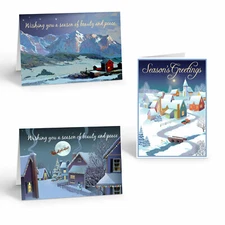 Assorted Traditional Christmas Cards - 18 Christmas Cards and Envelopes - 20900