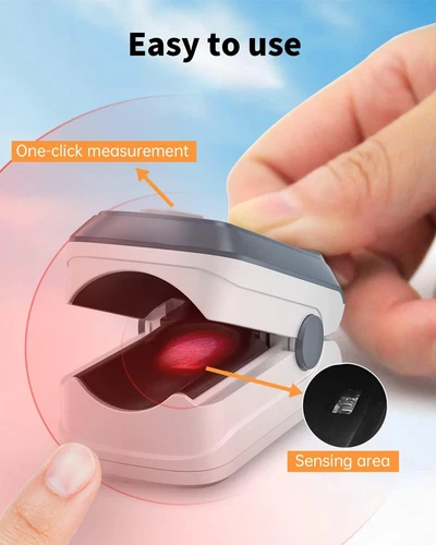 Pulse Oximeter Fingertip Blood Oxygen SpO2 Saturation Monitor Heartbeat Monitor - Picture 7 of 8