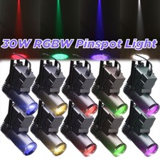 30W Pin Spot Beam Stage Light RGBW LED DMX Party Disco Color Mixing Spotlight