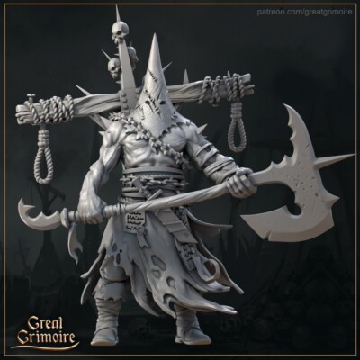Unchained Executioner Human Fighter Barbarian Miniature | D&D DnD |