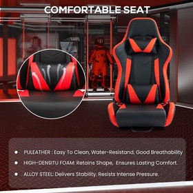 Supllueer Racing Simulator Cockpit Stand With Red Seat Fit Logitech G920 G29G923