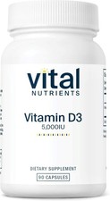 Vital Nutrients Vitamin D 5000 IU - D3 90 Count Pack of 1 