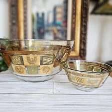 Vintage Georges Briard Celeste Chip and Dip Bowl Set