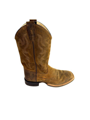 Cody James Nash Distressed Brown Leather Western Boots Boys Sz 6 D Made in India