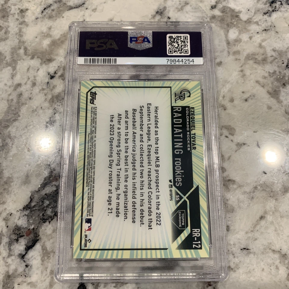 Ezequiel Tovar - 2023 Topps Chrome RR12 - Radiating Rookies PSA 10 SP RC - Image 2 of 3