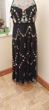 embellished black net summer dress from monsoon size 10 sale 