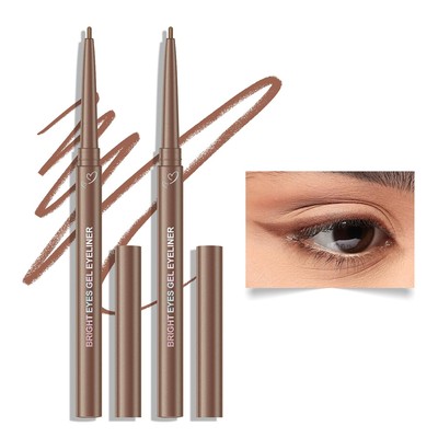 KYDA 2 Pcs Light Brown Gel Eyeliner, Super Soft and #03 Matte 