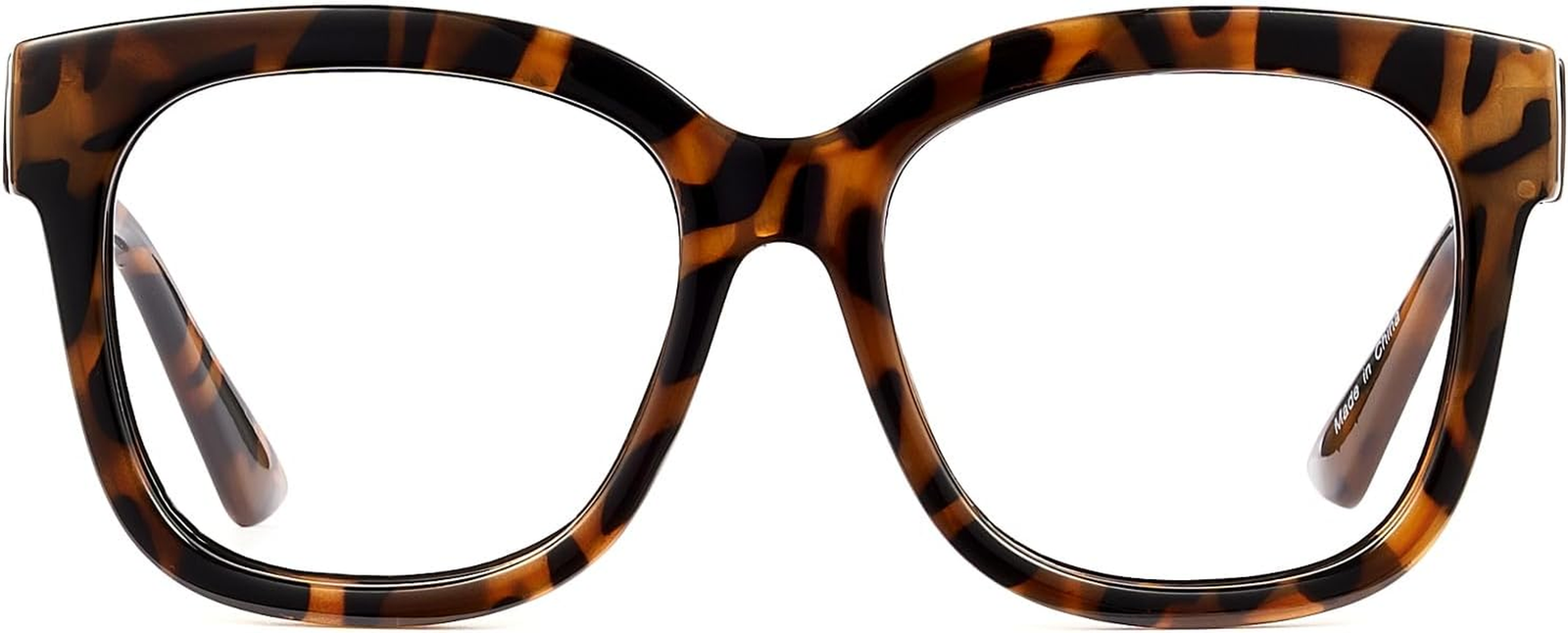 Oversized Square Blue Light Blocking Glasses for Women Chunky Computer Style-image