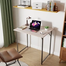 32" Computer Desk Study Writing Gaming Table Home Bedroom Office Metal & Wood 