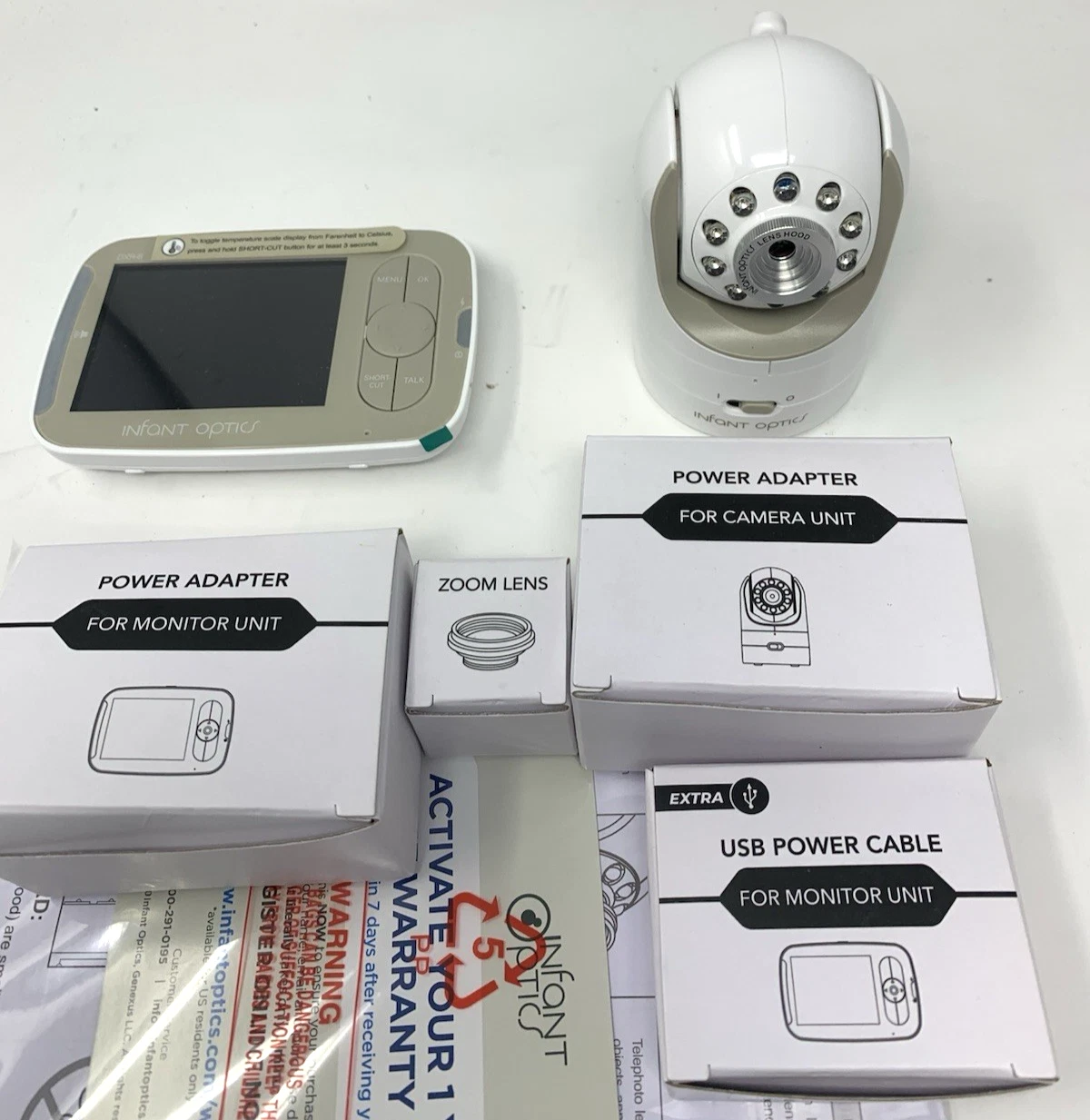 Infant Optics DXR-8 Baby Wireless Digital Video Monitoring System Tested Working